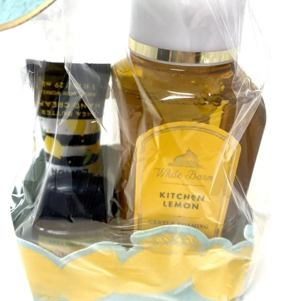 Bath & Body Works Lemon 3 Piece Gift Set Soap Lotion Gel